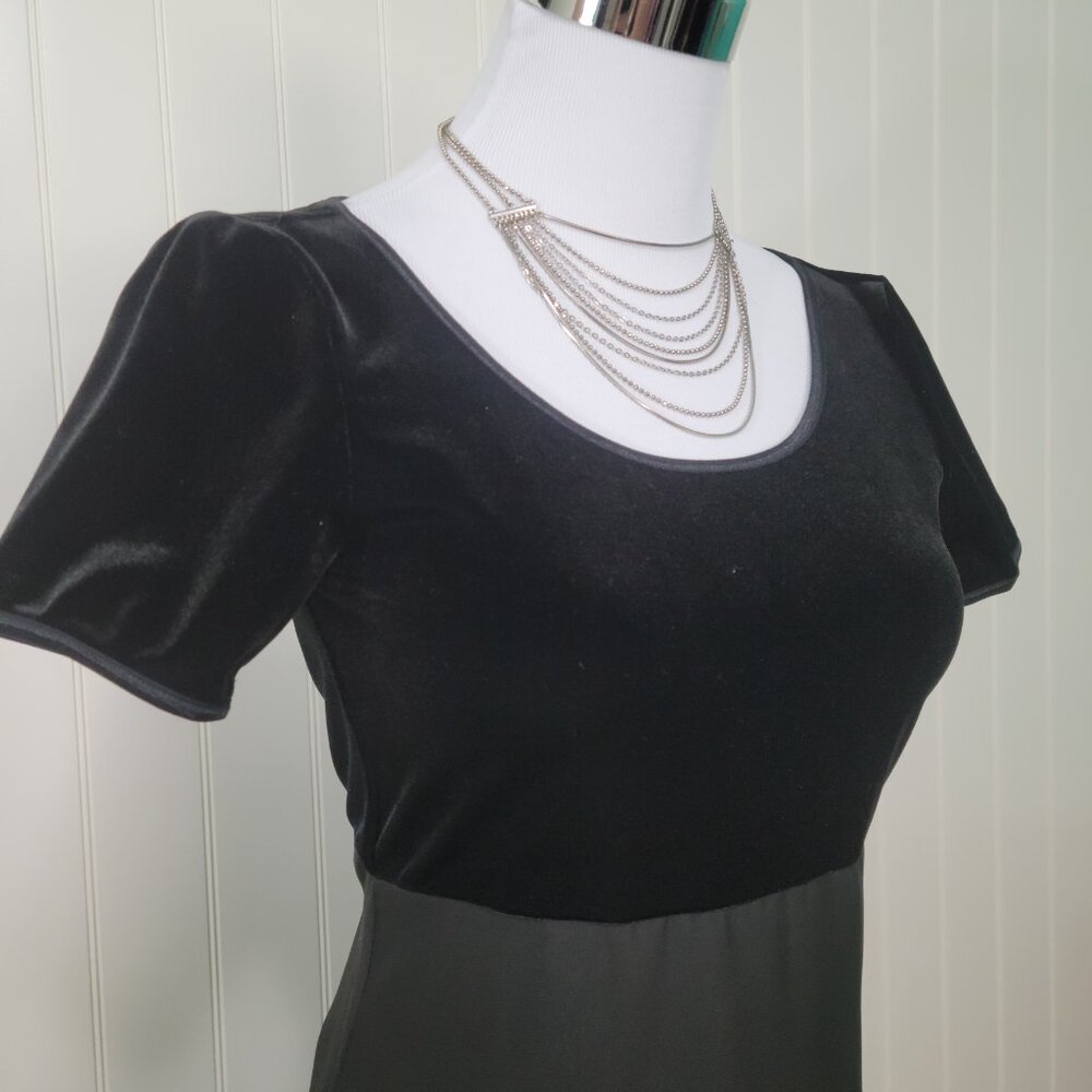 Y2K Stage Accents Whimisgoth Fairy Grunge Dark Romantic Velvet Maxi Dress Sz O - Picture 3 of 15
